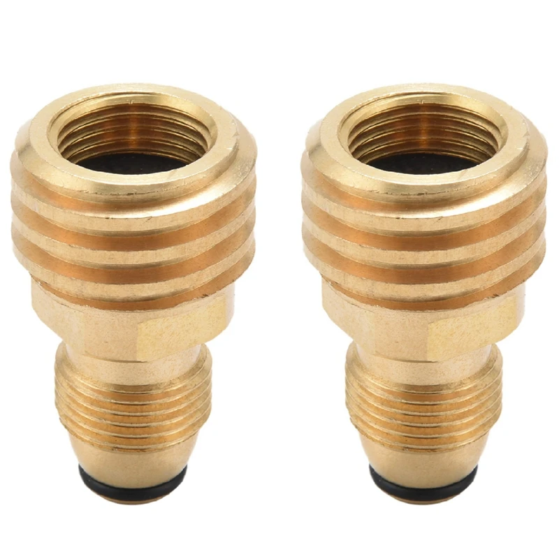 

2X Propane Gas Adapter Converts POL LP Tank Service Valve To QCC1/Type1- Old To New