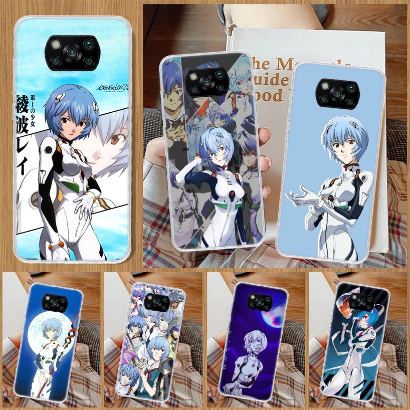 

Evangelion Ayanami Rei Phone Case For Xiaomi Poco X3 GT X4 Nfc F3 F2 F1 M3 M2 M4 Pro Mi Note 10 Lite A3 A2 A1 CC9E Shell Coque C