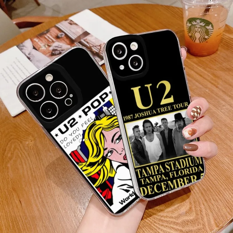 

U2 Pop Mart Do You Feel Loved Phone Case FOR IPhone 14 13 12 11 Pro Plus X 13 Pro MAX XR XS MINI Transparent Covers