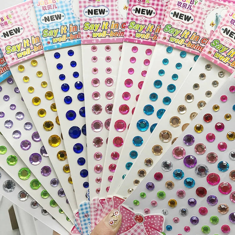 

Rhinestone Tattoo Stickers, Face Makeup, Eyebrows, Eyeliner, Rhinestones, Self-adhesive Acrylic Stickers, Nail Decoration