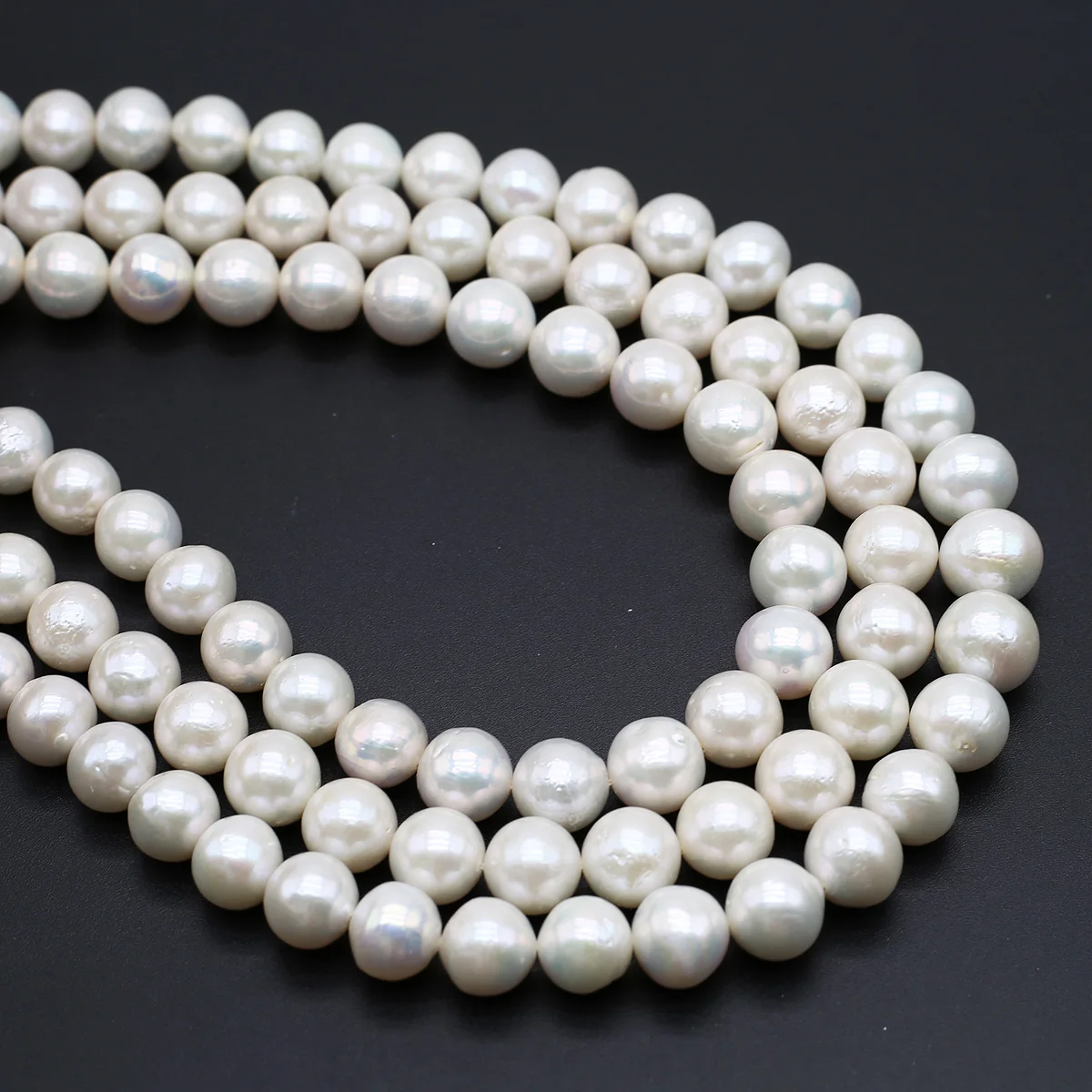 

Natural Freshwater White Pearl AAA Round Pearl Loose Spacer Beads Jewelry Making DIY Necklace Earrings Accessories