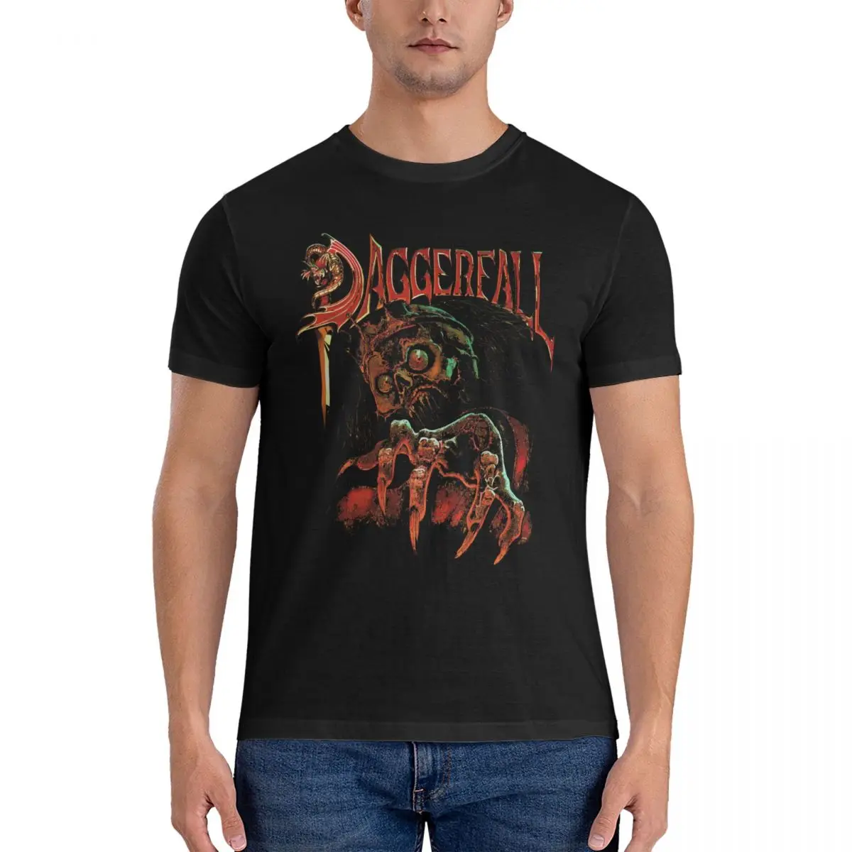 Футболка мужская из чистого хлопка с коротким рукавом и круглым вырезом