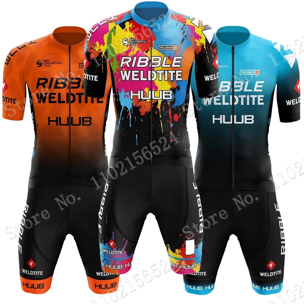

Suit 2023 HUUB Cycling Jersey Set Ribble Weldtite Cycling Clothing Men Road Bike Shirts Suit Bicycle Bib Shorts MTB Maillot Ropa