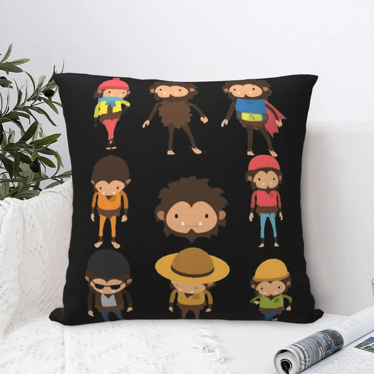 

Sneaky Sasquatch Poster Square Pillowcase Cushion Cover Comfort Pillow Case Polyester Throw Pillow cover For Home Living Room