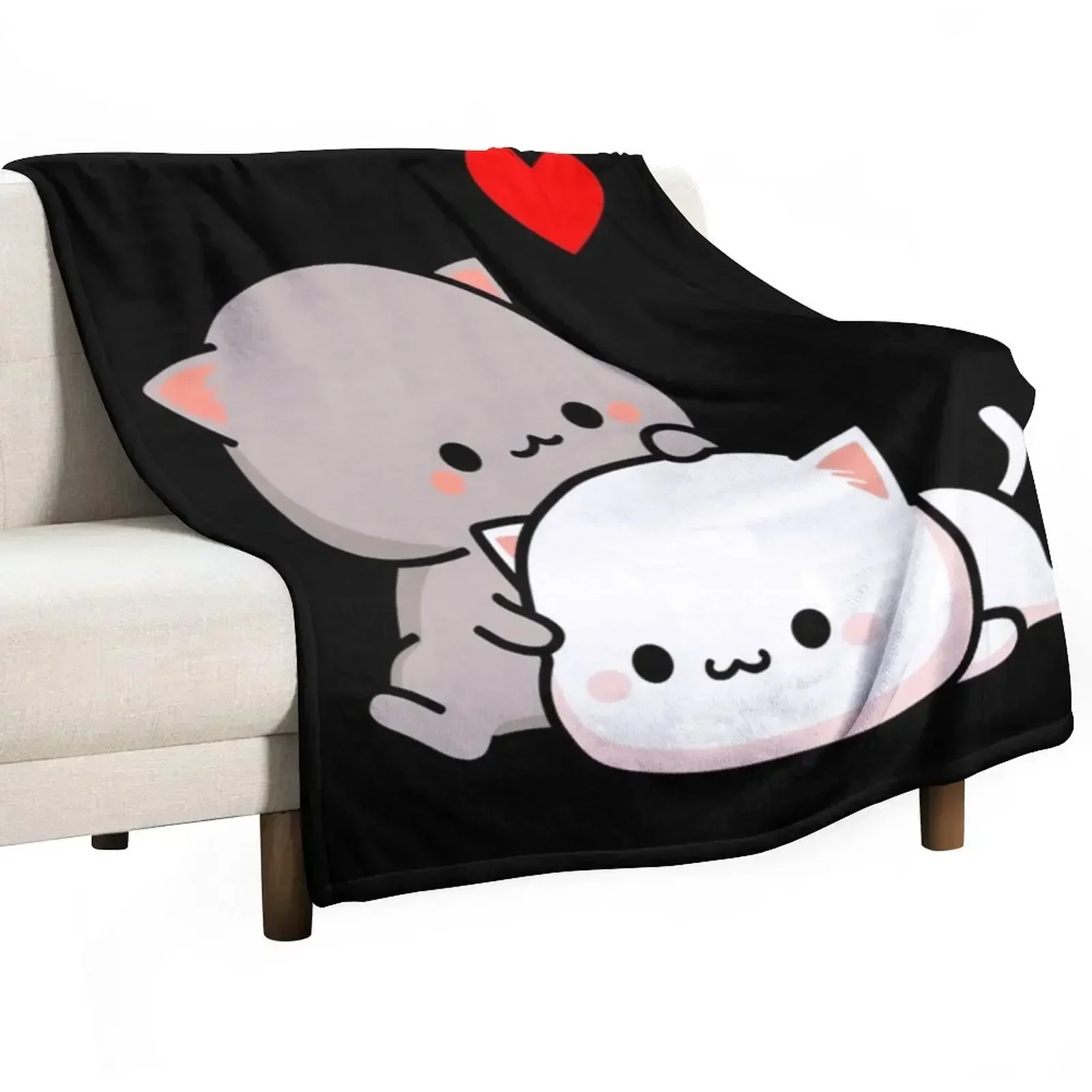 Классическое одеяло Peach Cat и Goma Love Never Fails