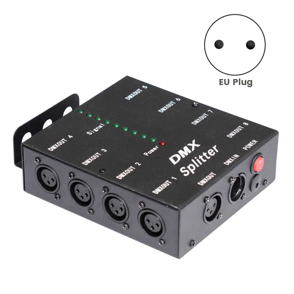 DMX512 Spillter 8 портов изолированный 3-контактный оптический усилитель распределения