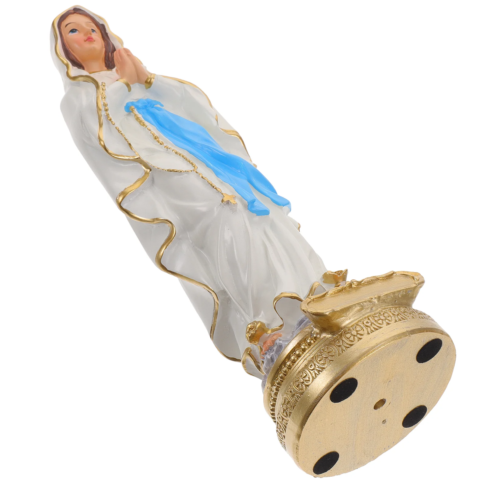 

Resin Virgin Mary Ornament Lourdes Virgin Mary Statue Religious Decor for Shop Home Office