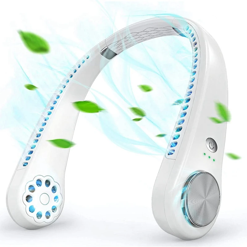 

Personal Neck Fan,Portable Mini Cooler Fan Hands Free Bladeless Fan 3 Speed Battery Operated Wearable Fan For Traveling