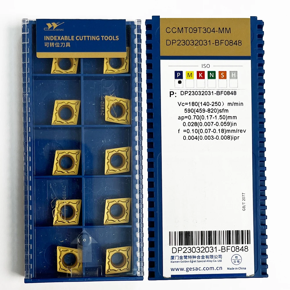 

HUAZHICHUN CCMT09T304-MM GP1115 Carbide Insert Lathe Cutter Tool Turning Insert