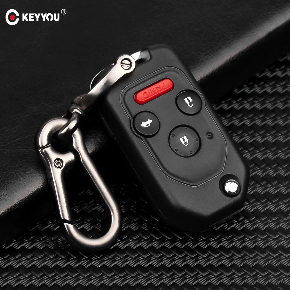 KEYYOU Remote 2/3/4 Button Flip Folding Car Key Shell Case For Honda Accord Civic CRV Pilot 2007 2008 2009 2010 2011 2012 2013