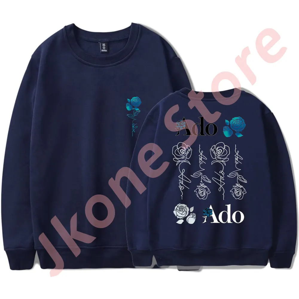 Толстовки с круглым вырезом Ado Blue Rose Wish World Tour Merch модные повседневные футболки