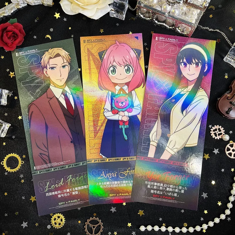 

SPY X FAMILY Around Anya Forger Yor Forger Twilight Double Sided Laser Ticket Collection Display Gift