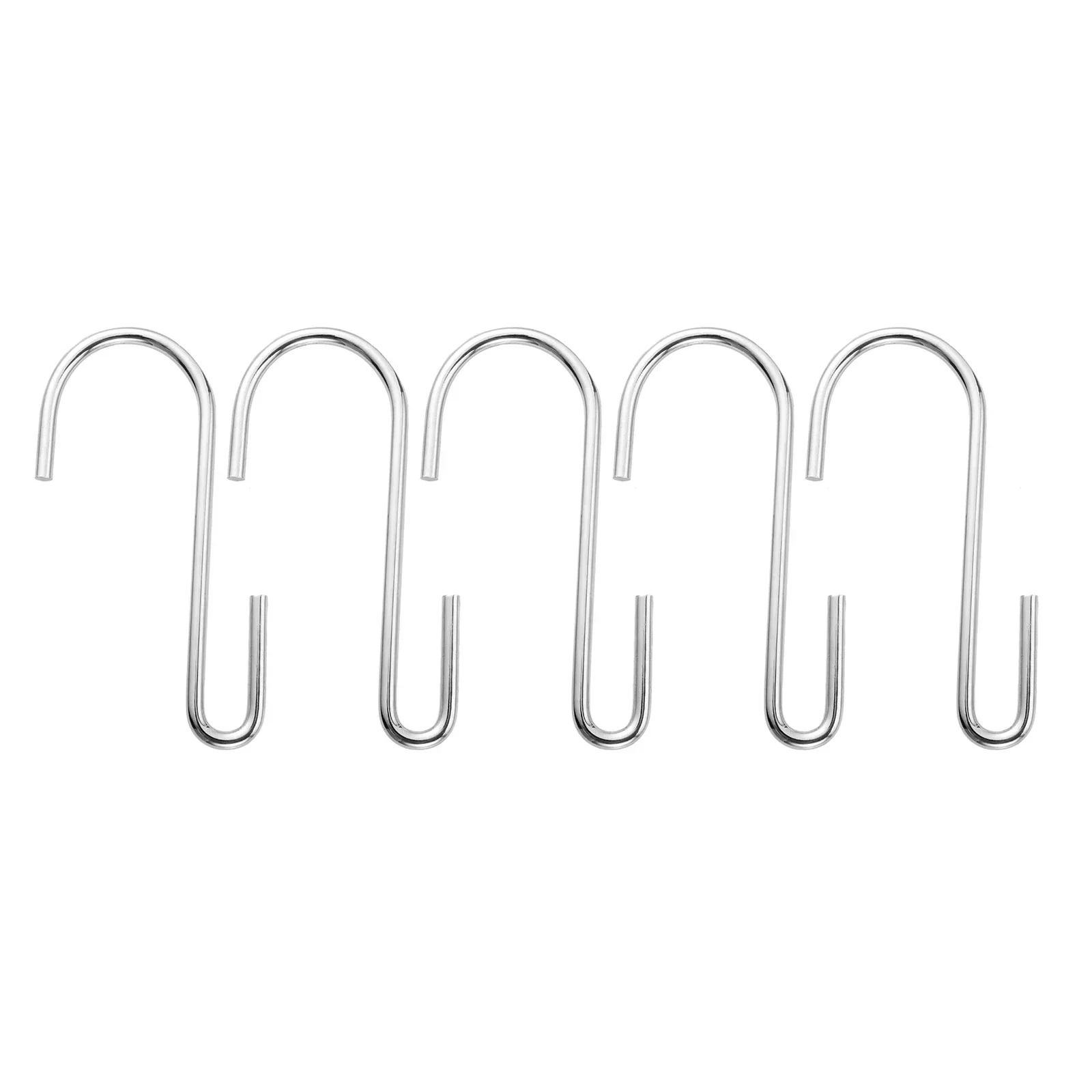 5 шт. стальные черные/серебристые S-образные крючки