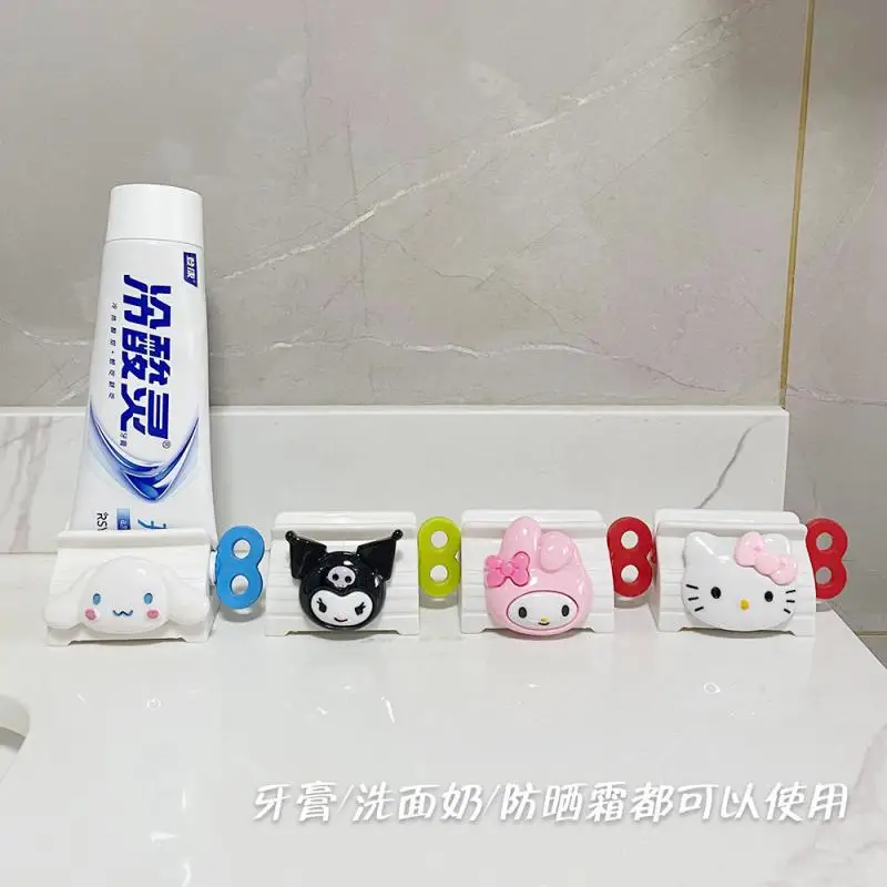 

Kawaii Sanrios Accessories Cinnamoroll Kuromi Mymelody Hello Kittys Cartoon Cute Toothpaste Cleanser Squeezer Birthday Gift
