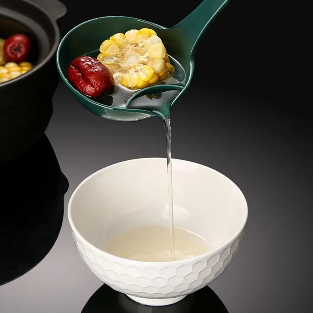

Home Kitchen Oil Separator Soup Ladle With Hanging Hole Long Handle Oil Filter Spoon For Stirring Serving Soups Strainer