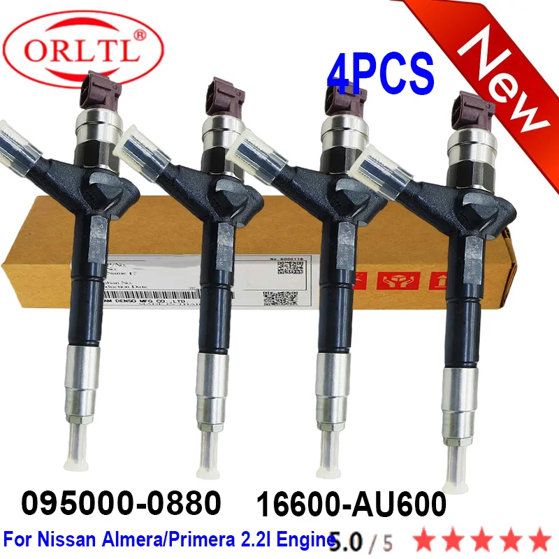 

ORLTL NEW 16600-AU600 095000-0880 Common Rail Injector 0950000880 095000 0880 For Nissan Almera/Primera 2.2l Engine 4PCS