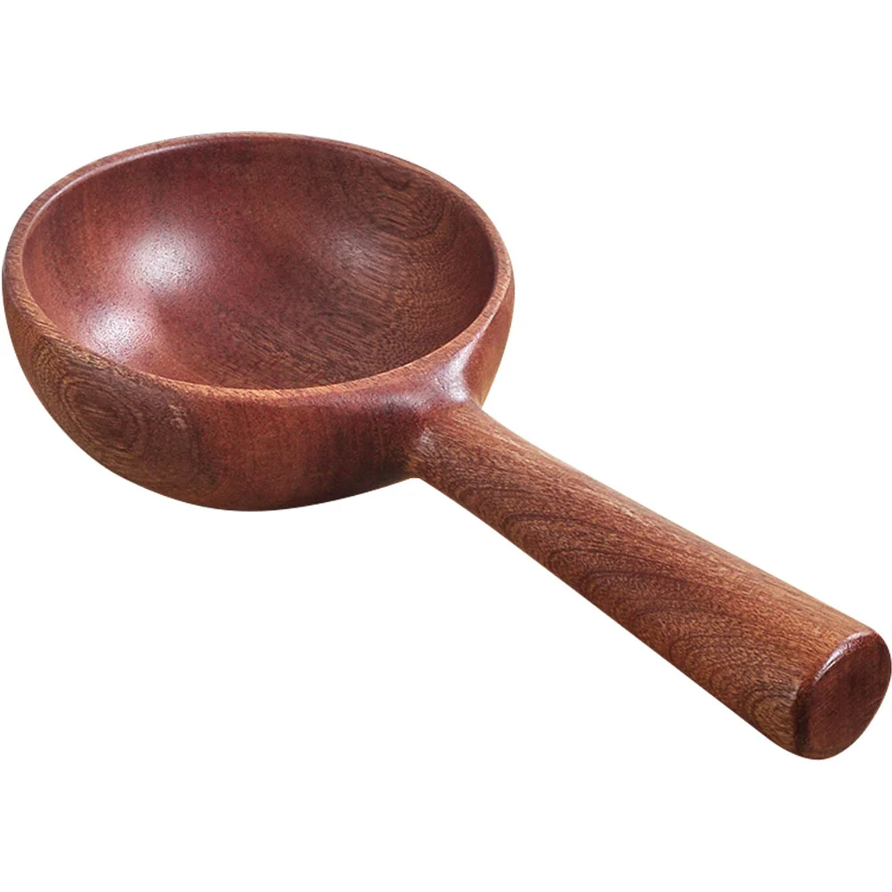

Scoop Water Ladle Spoon Kitchen Wooden Large Scoops Spoons Handle Wood Soup Dipper Accessory Bathing Short Utilitymeasuring Cup