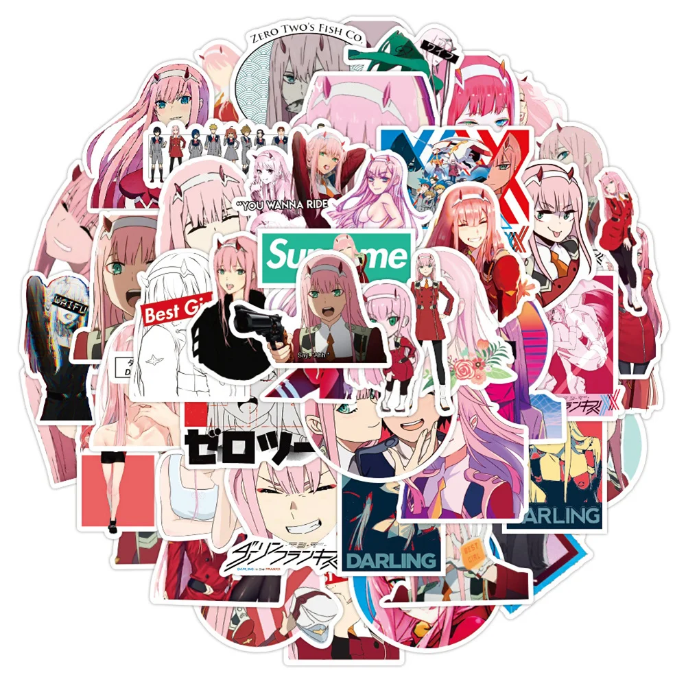 

10/30/50PCS Franxx02 Graffiti Sticker Waterproof Luggage Compartment Notebook Skateboard Guitar Refrigerator Water Cup Wholesale