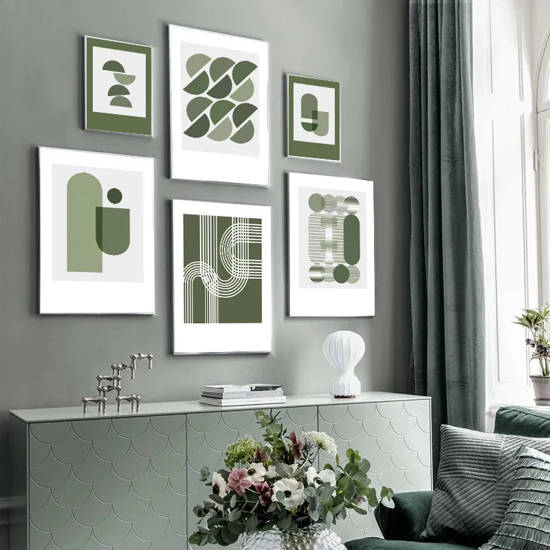 

Abstract Geometry Picture Canvas Painting Wall Art Minimalist Poster and Print for Modern Luxury Fresh Home Living Room Decor