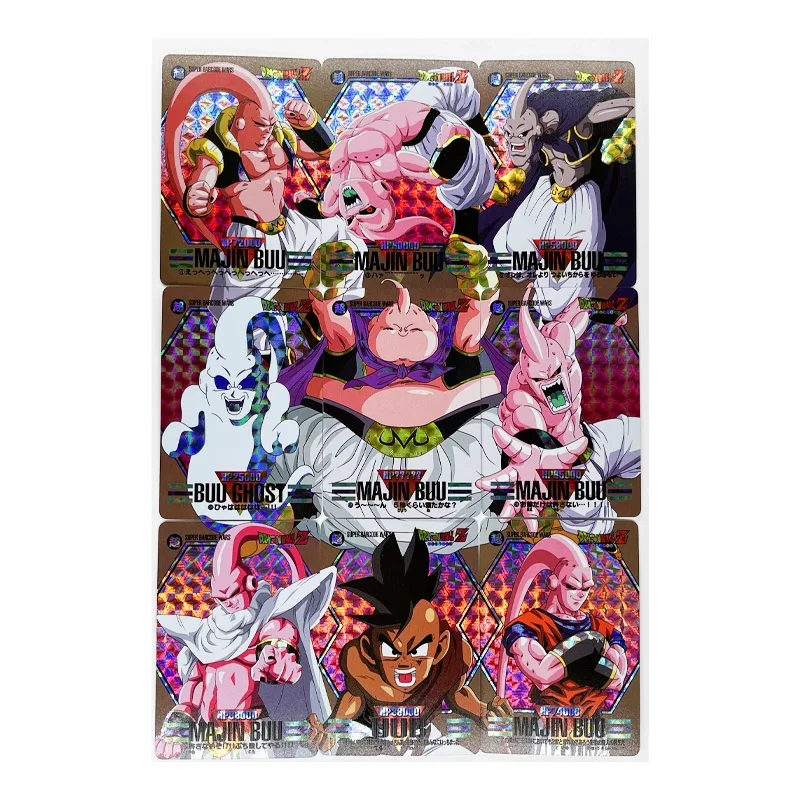 

9pcs/set Dragon Ball Z GT Majin Buu Barcode Super Saiyan Heroes Battle Card Ultra Instinct Goku Vegeta Game Collection Cards