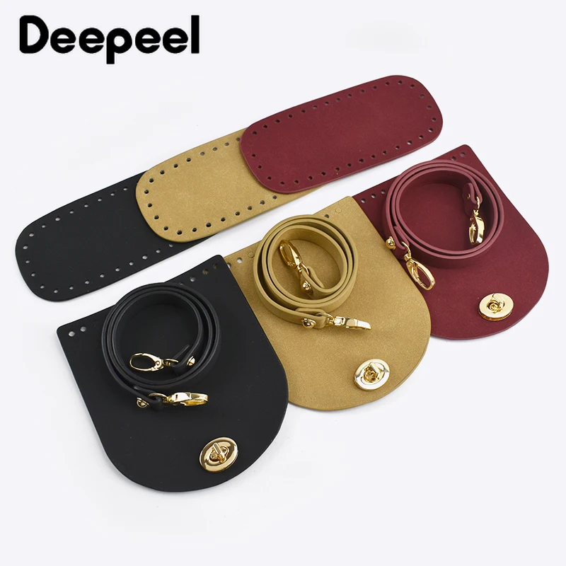 1Sets Deepeel PU Artificial Leather Backpack Bottom Cover Strap Replacement DIY Knitting Crochet Handbag Sewing Accessories