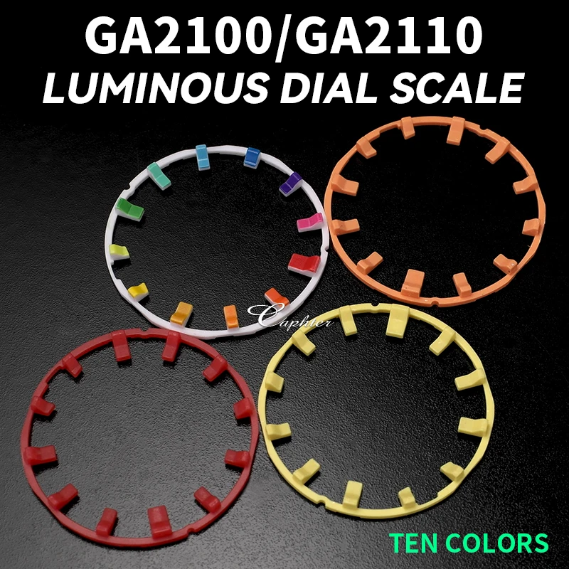 Casioak MOD Kit Modified Watch Dial Plate Face Scale Chapter Ring Watch Lume For Casio GSHOCK GA2100 GA2110 GA-2100 Accessories