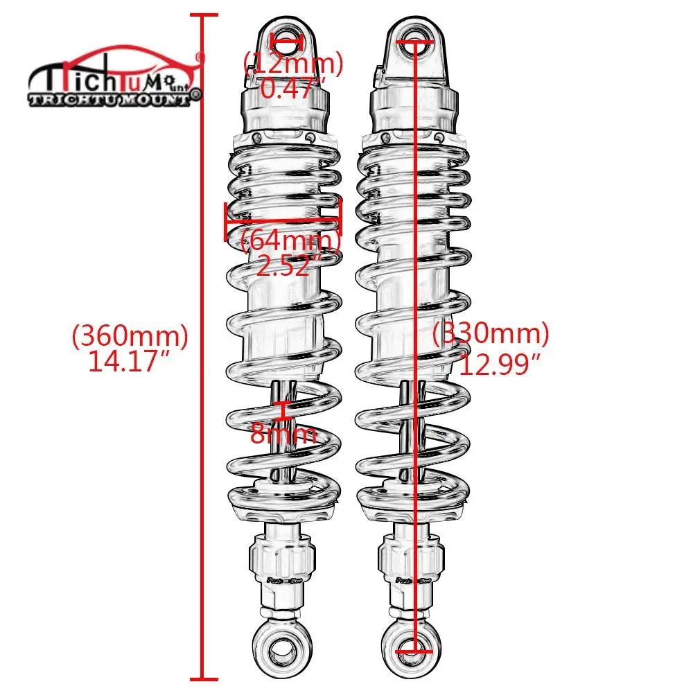 Универсальные Задние Амортизаторы для мотоциклов диаметром 330 мм аксессуары