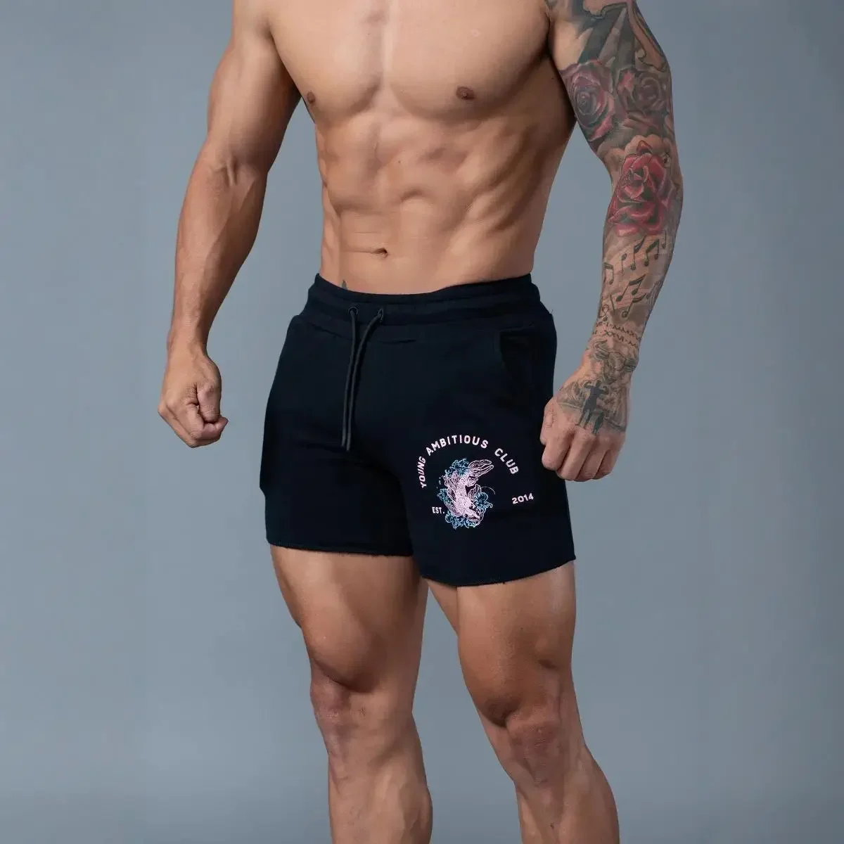 YOUNGLA новые европейские и американские модные брендовые спортивные шорты для