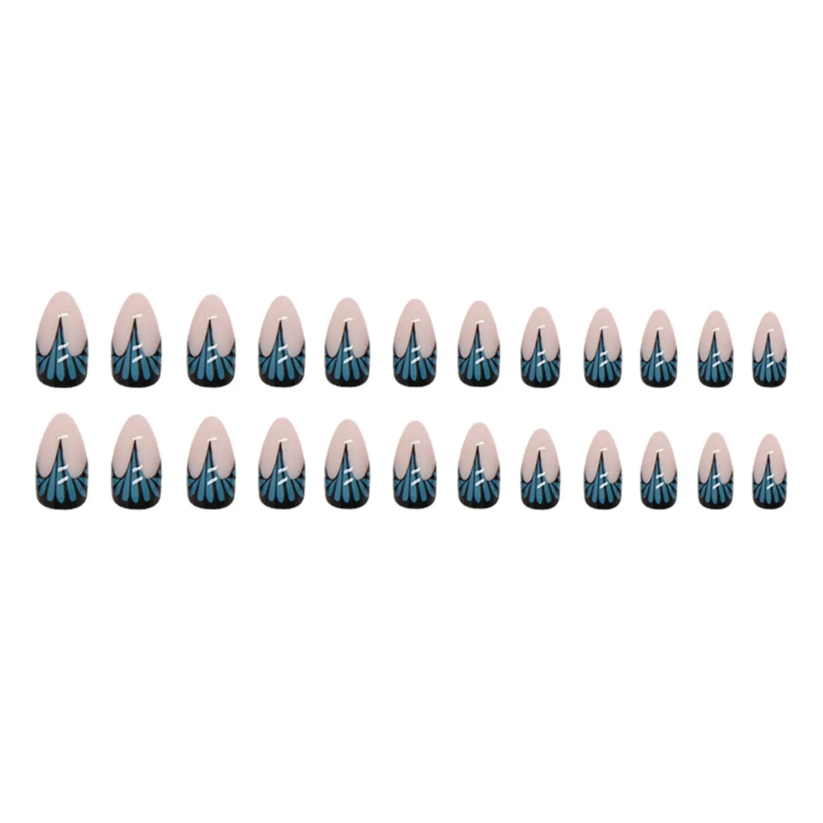 

Lake Blue Fish Tail Press-on Nail Waterproof Long Lasting Artificial Nail for Salon Expert and Naive Women