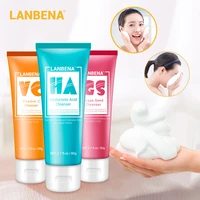 lanbena facial cleanser face wash foam face cleansing face scrub deep cleansing shrink pore moisturizing oil control facial care