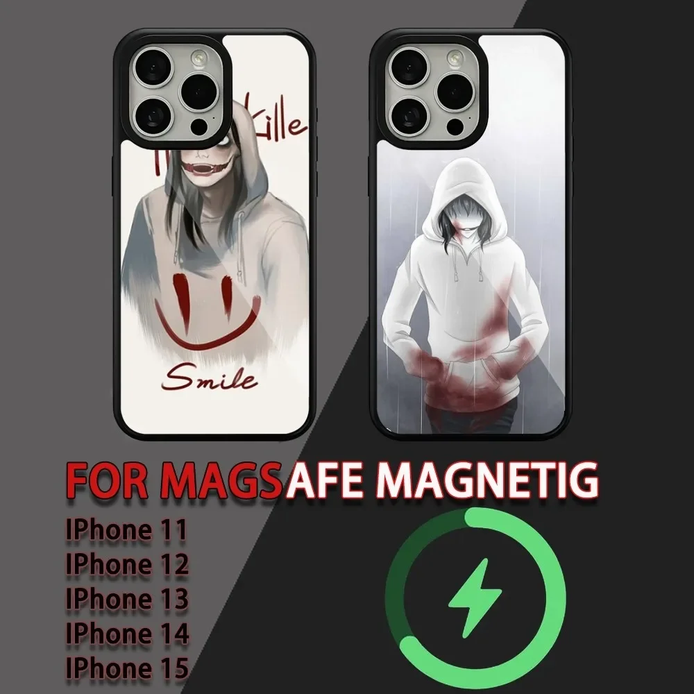 Чехол Для Телефона Jeff The Killer Design iPhone 15/14/13/12/11 Pro Max Plus Magsafe