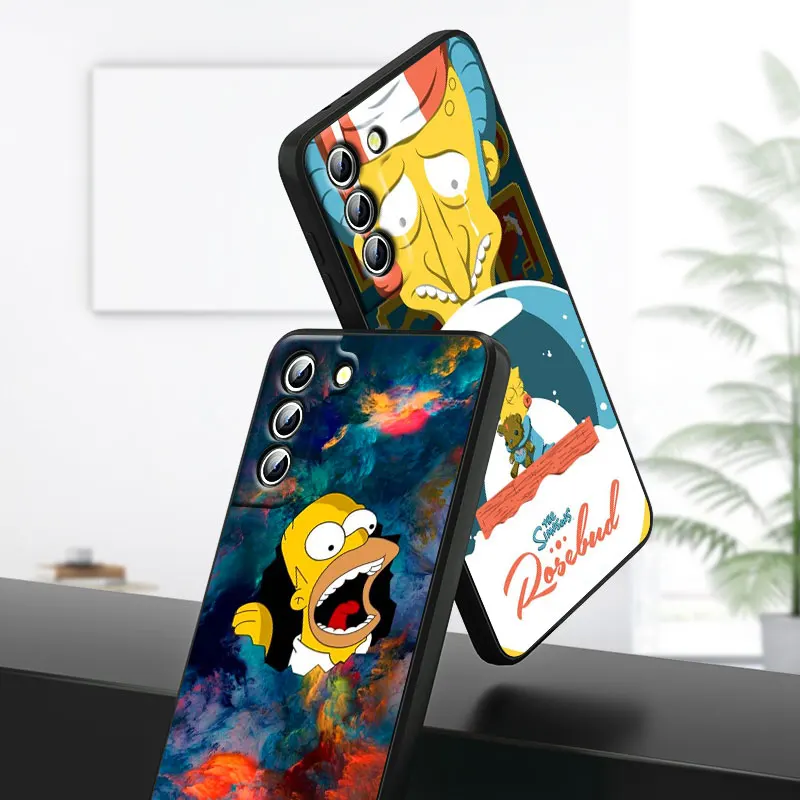 hot cartoon cute simpsons for samsung galaxy note 20 s20 fe lite ultra 10 9 8 pro s10e s10 5g s9 s8 s7 s6 plus black phone case free global shipping