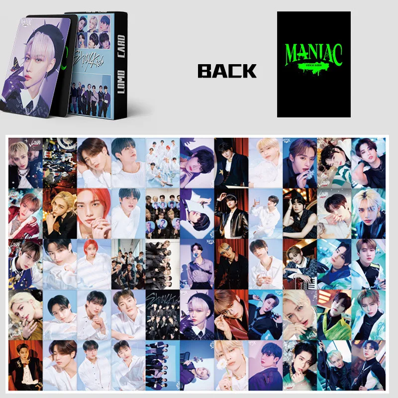 

KPOP Stray Kids 55pcs/box New Album MANIAC Photocard Postcard LOMO Cards Felix LEE KNOW Bang Chan Photocards Stray Kids Gifts