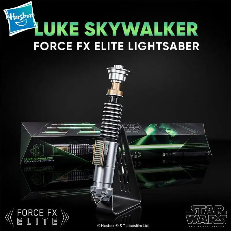 

Hasbro Star Wars The Black Series Luke Skywalker Force Fx Elite Electronic Lightsaber Cosplay 1:1 Props Model Toy Gift