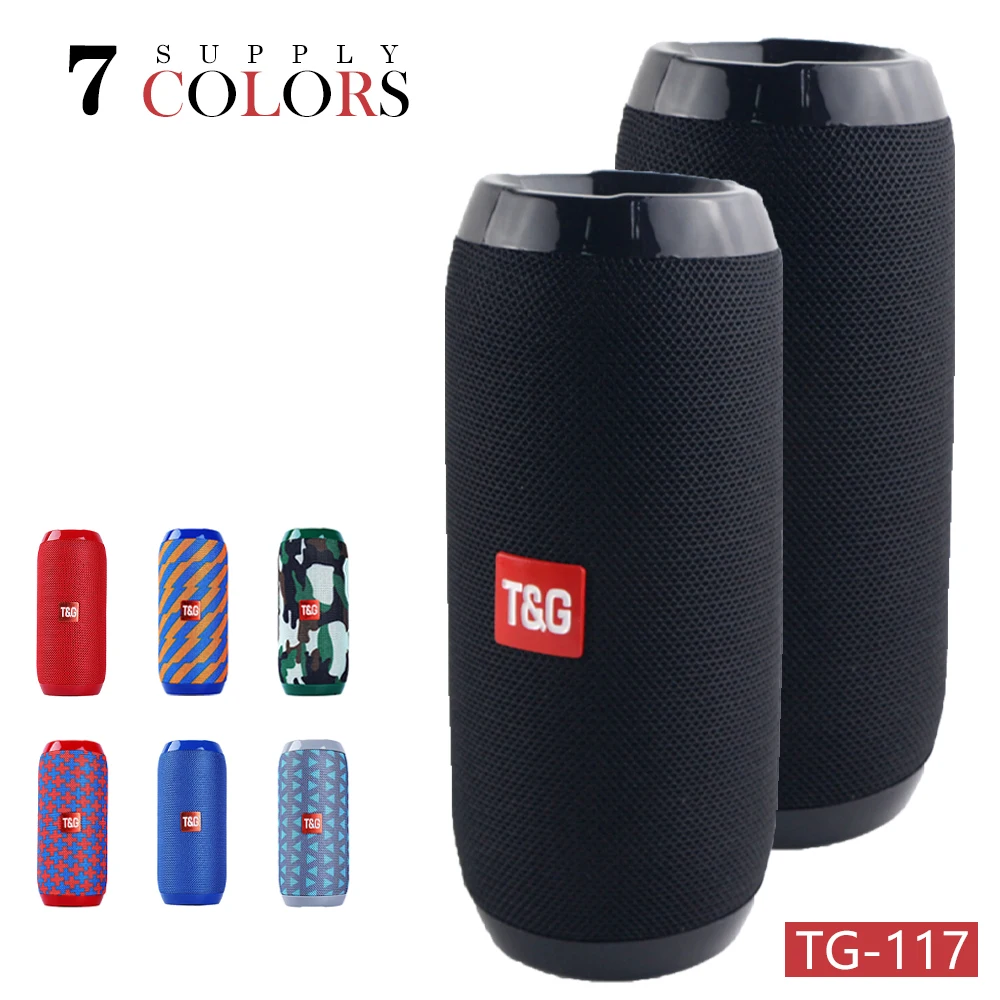 

Waterproof Outdoor TG117 Portable Bluetooth-compatible Wireless Bass Column Computer Sound Box Radio USB Subwoofer Speakers