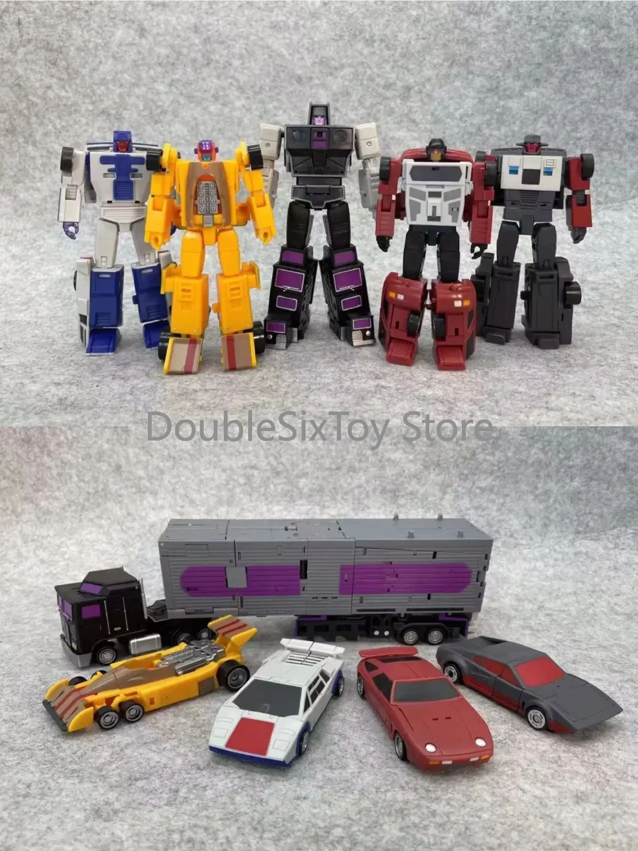 Фото Трансформирующиеся игрушки, малый масштаб, 12 см, набор 5 в 1, MH STUNTICONS, Менасор, Мотормастер, ДедЭнд, Брейкдаун, Уайлдрайдер, фигурка-модель. №2