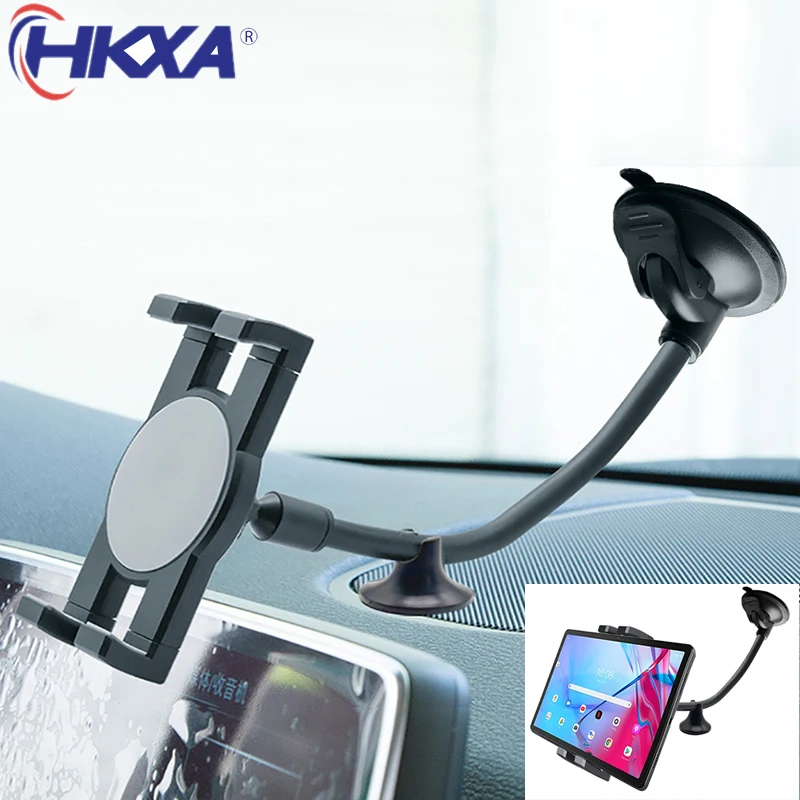 Держатель для планшета HKXA, на лобовое стекло, с длинной ручкой, для iPad 11 12,9 Pro Air Mini