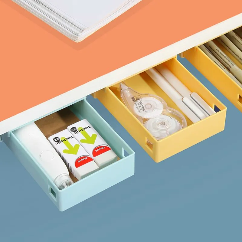 

Drawer Under Table Storage Box Pen Pencil Stationery Container Home Office Desk Accessory Rack Gadget Household Item Student Kid