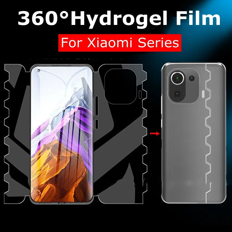 360 Гидрогелевая пленка для Xiaomi Mi 12 11 pro 12x10 ultra 10x12s Mix 4 13 p защита экрана на Mi12 K50 Mi11 Lite
