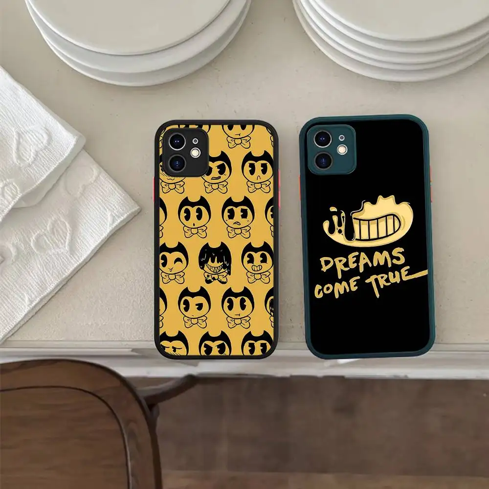 Классический чехол B-Bendy And The I-Ink M-Machine для iPhone 16 15 14 Plus 13 12 11 Pro Max X XS MAX, полупрозрачный матовый, ударопрочный (art.: 3920daaa2b4ea) - 3920daaa2b4ea