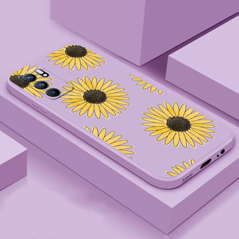 

For OPPO Reno 6 5G 6 Pro 5G 6 Pro Plus case Soft TPU silicone protection phone Sheel flower color back cover phone case