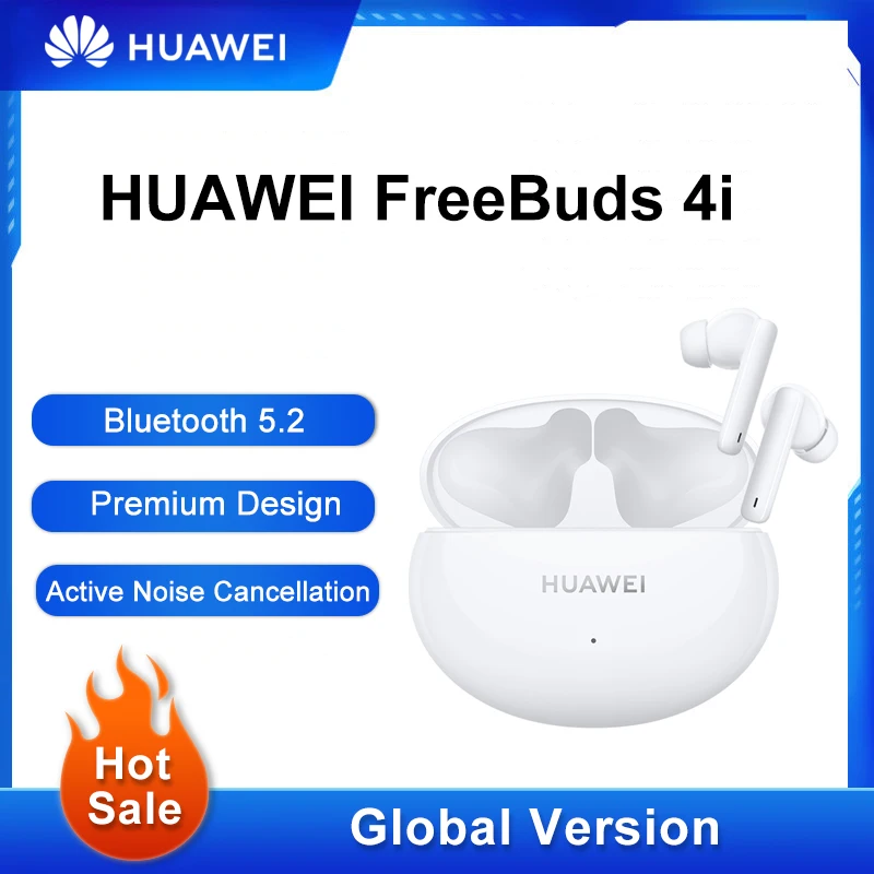 

Беспроводные наушники HUAWEI Freebuds 4i, 10 часов воспроизведения, быстрая зарядка, активное шумоподавление, Bluetooth-наушники, четкость