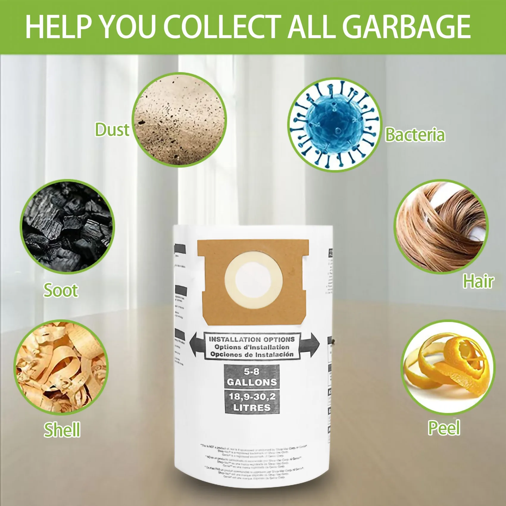 Универсальный мешок для сухой пыли от 5 до 8 галлонов сменный аксессуар пылесоса