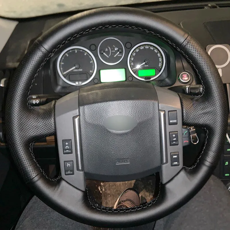 Фото Для Land Rover Freelander 2 2007 2008 2009 2010 2011 2012 ручная строчка перфорированная кожа цвет черный №1