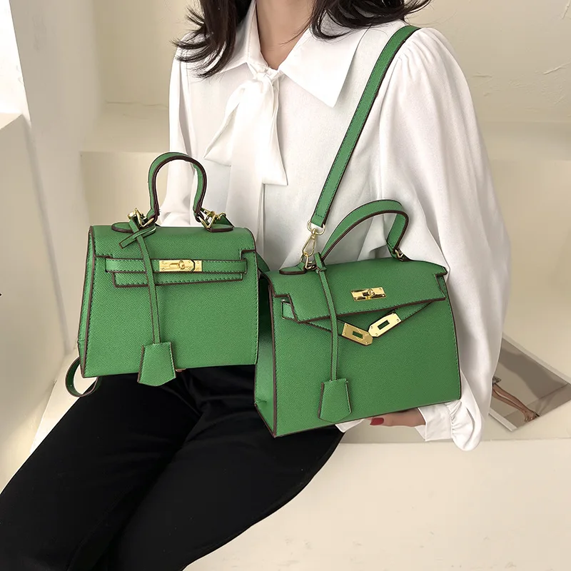 

New Women's Luxury Handheld Bag Ladies Solid Crossbody Bag Fashion Protable Litchi Pattern Handbag designer bag womens bag