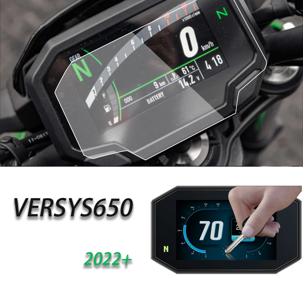 

Versys 650 Accessories For Kawasaki Versys650 2022+ New Motorcycle Scratch Cluster Screen Dashboard Protection Instrument Film