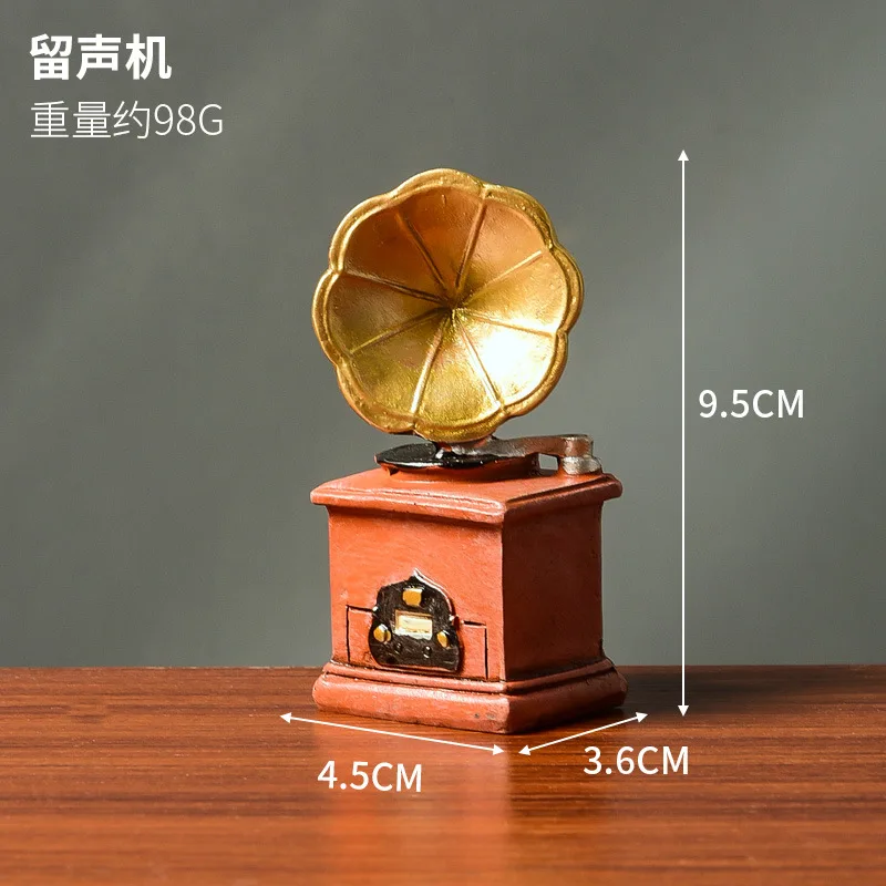 

Simulation Miniature Vintage Camera/Phonograph Kid Toys Diy Dollhouse Scene Layout Diorama Kits 1Pcs