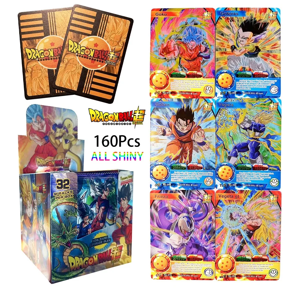 Фото Блестящие карты Dragon Ball, Сон Гоку, серия Super Saiyan, подпись, игровая карта Goku Классическая коллекция игрушек, коллекционная карта №2