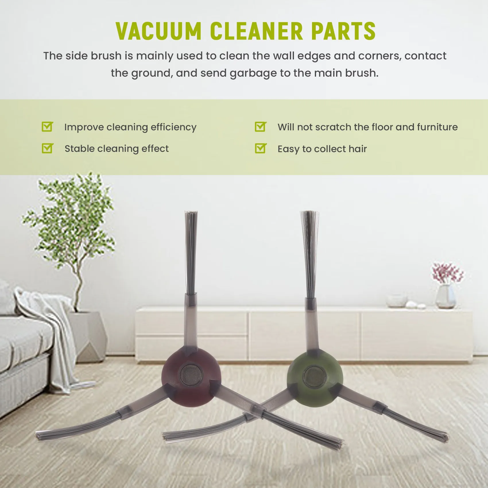 8 шт. боковая щетка для ECOVAC DEEBOT OZMO T9 AIVI/T8 MAX T8 POWER AIVI/N8 PRO аксессуары