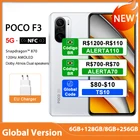 Смартфон глобальная версия POCO F3 NFC, 128 ГБ256 ГБ, Snapdragon 870 восемь ядер, 6,67 дюйма, 120 Гц, E4 AMOLED дисплей, 33 Вт, 48 МП